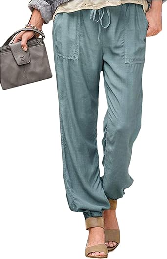 ladies tapered summer trousers