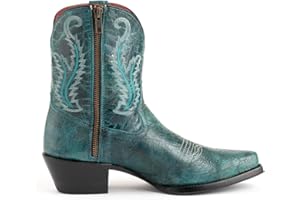 Ferrini Italia Womens Molly Snip Toe Casual Boots Mid Calf Mid Heel 2-3" - Green