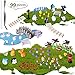 AZYC Miniature Garden Ornaments,109 Pcs Miniature Ornaments Kit Set with 1 Pcs Tweezer for DIY Fairy Garden Dollhouse Decoration