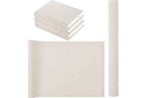 THAMIAO Book Cloth 17x55inch bookcloth Book Cover Fabric Cloth Surface and Paper Backed,Book Binding Cloth Adult DIY Book Album Cover Scrapbooking Craft Supplies Home(17in x 55in, Ivory)