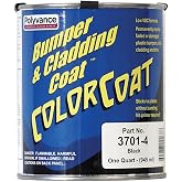 Polyvance 3701-4 Bumper &amp; Cladding Black Bumper Color Coat (Quart)