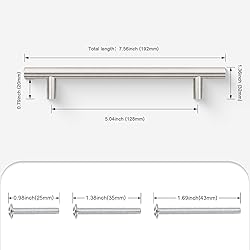 Probrico Kitchen Cabinet Pulls Hole Centers 5in