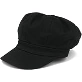 Women's Lightweight 100% Cotton Soft Fit Newsboy Cap with Elastic Back