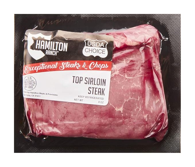 Hamilton Meats Beef Top Sirloin Steak, USDA Choice, 8 oz