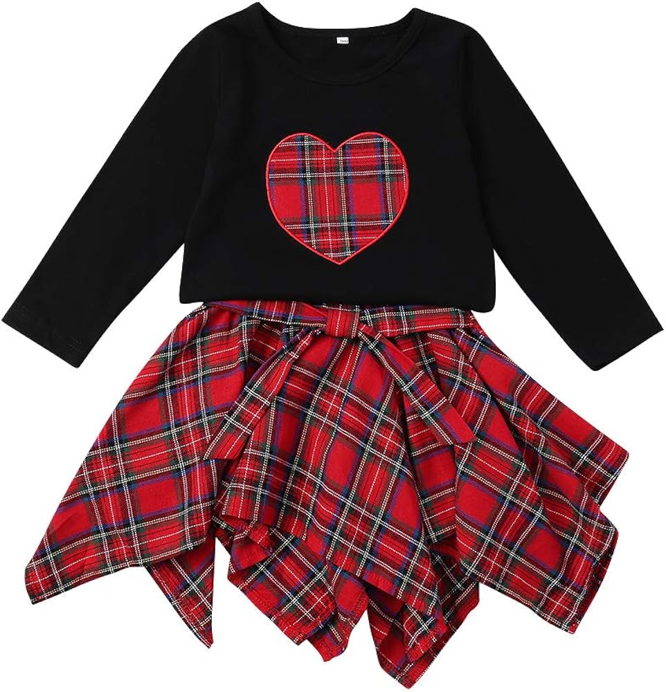 black and red skirt outfit