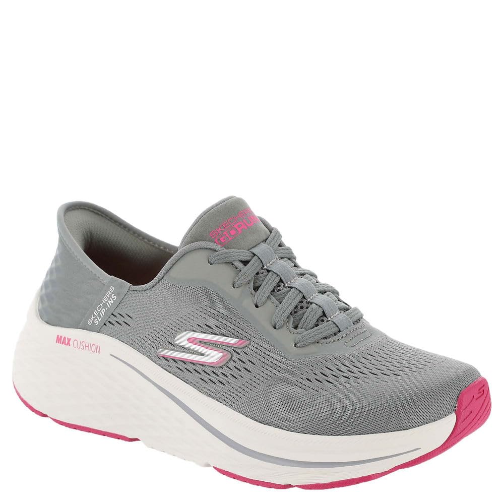 Skechers Women's Max Cushioning Elite 2.0 Vanish Hands Free Slip-Ins Sneaker, Charcoal/Pink, 5 Image Skechers Women's Max Cushioning Elite 2.0 Vanish Hands Free Slip-Ins Sneaker, Charcoal/Pink, 5 Image