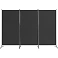 Giantex 6 Ft Tall 3 Panel Room Divider Black, Lightweight Portable Folding Privacy Screen, Freestanding Partition Wall Divider and Separator for Bedroom Home Office Apartment Studio