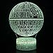 LED 3D Optical Illusion Smart 7 Colors Night Light Desk Lamp with USB Cable (Death Star DS-1 Platform)