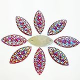 11x23mm Crystal Clear Red Rhinestones Flat Back Sew On Resin Horse Eye Gems Fancy Strass Stones For Clothing Dress Craft 60PCS 2 Holes