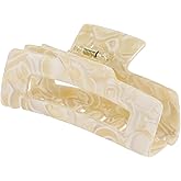 VOCOSTE Hair Caw Clips, Acetic Acid Hair Clips, Tortoise Hair Clips, Large Hair Claw Clips, Hair Barrettes for Women, Beige