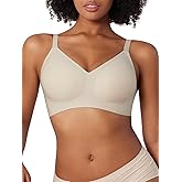 Tarbo Women V Neck Bra T-Shirt Bralette Wireless Jelly Supportive Comfortable Soft Seamless Push Up Bras