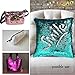 LQIAO Fluorescence Gold Sequin Fabric Flip Up Mermaid Reversible Color Changing Strips Shimmer Sequin Fabric by the Half of Yard Wedding/Pillow Cover/Dress Home DIY