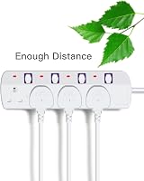Tech Traders 4 Way Fused Extension Lead Individual Switch Wall Mount 2M 13A UK view 4
