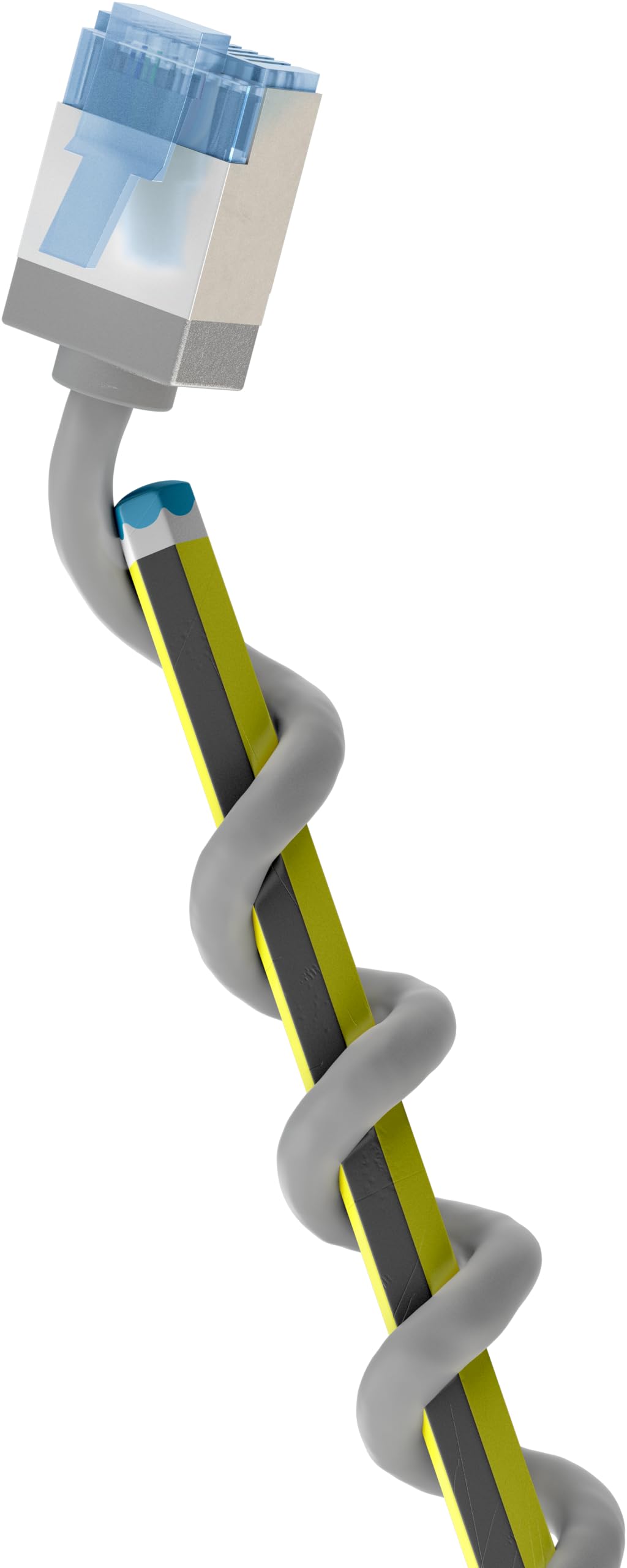 Goobay CAT 6A Patch Cable Slim/Ultra Flexible RJ45 CAT 6A Network Cable U/FTP CU/Thin Ethernet Cable with Short Connectors / 10 Gbit/s LSZH, Kink Protection/Grey 0.5 m / 74306