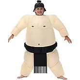 Servllcell Inflatable Sumo Costume for Kids,Sumo Wrestler Inflatable Costume,Halloween Blow Up Costumes,Cosplay Party