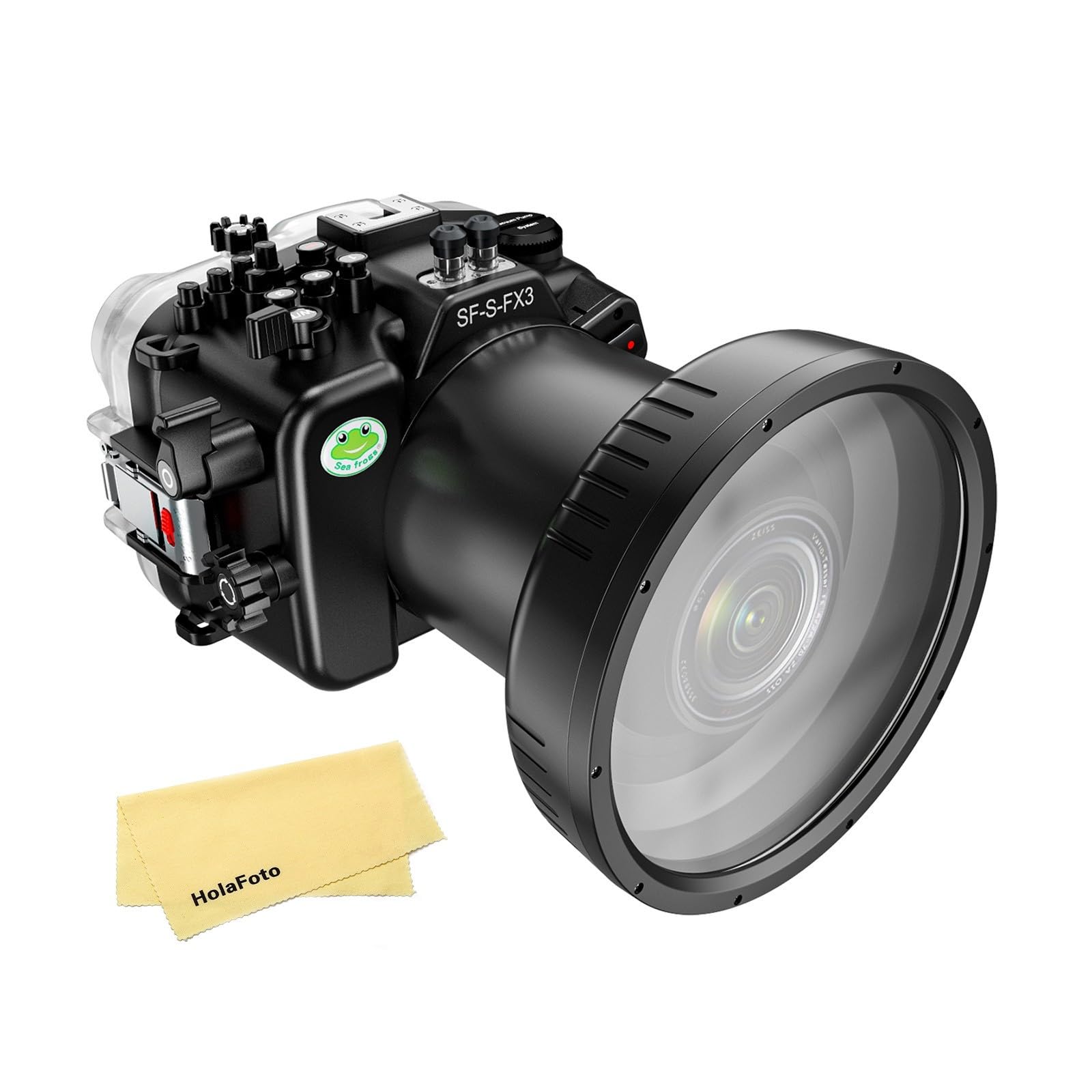 Seafrogs Underwater Housing for Sony FX3 I FX30, [40M/130FT] Waterproof Case Scuba Diving Housing for Sony ILME-FX3 I FX30 +24-70 mm F2.8 GM, FE 16-35mm F2.8 GM, for Sigma 24-70mm F2.8