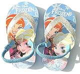 Disney Frozen Elsa & Anna Baby Blue Flip Flops (Med 7-8)