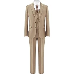 Marvelous World Boys Suits Khaki Slim Fit Size 14