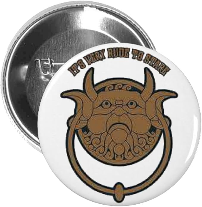 Amazon Com Labyrinth Movie Left Door Knocker Very Rude To Stare 2 1 4 Pin Back Button Clothing