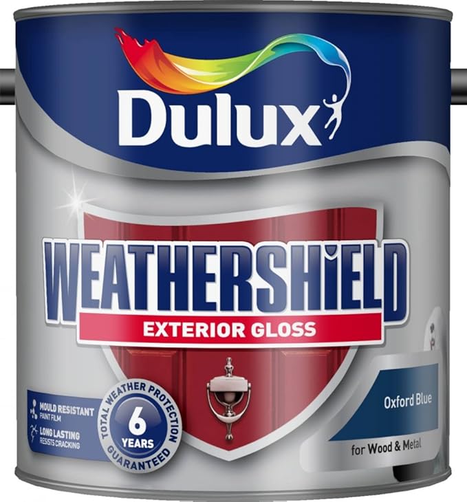 Dulux Weathershield Exterior Gloss 750ml Oxford Blue Amazon.co.uk DIY