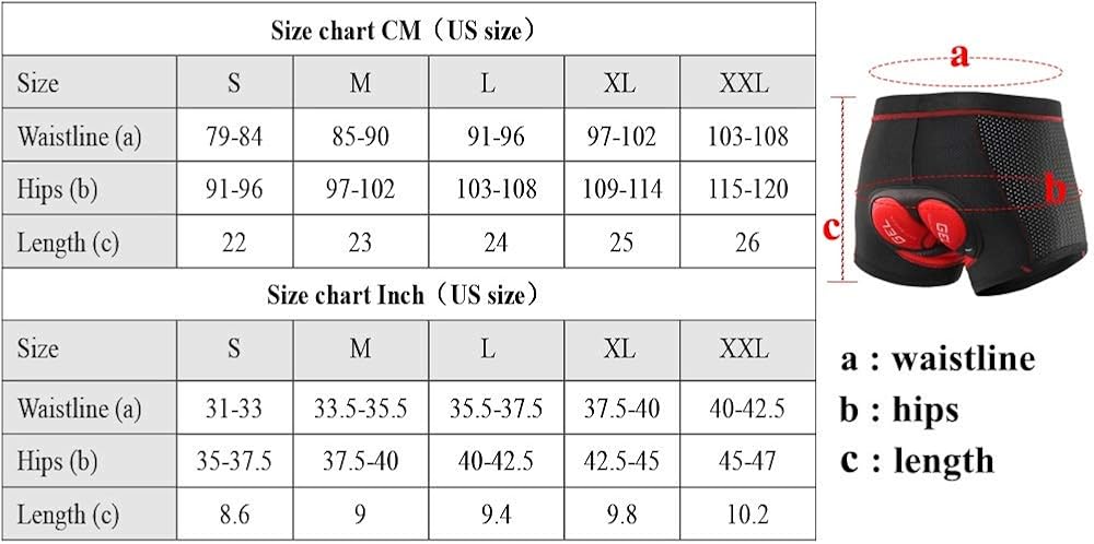 Upgrade Men's Cycling Underwear Soft Mesh Gel Padded Cycling Underwear Undershorts MTB Liner Shorts: Clothing