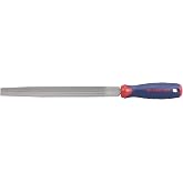 WORKPRO 8 in. Half Round File, Double Cut Steel File with Comfort Grip