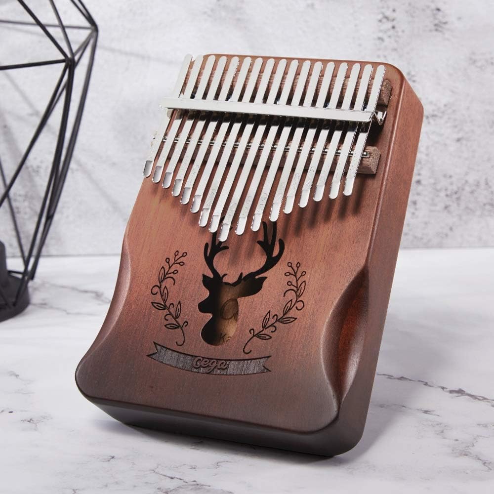 SDCM Cega Kalimba 17 Key Mahogany Body Thumb Piano 17 llaves Mbira Musical Instrument and Price (Color : Deer Gradient Brown)