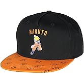 Naruto Shippuden Youth Naruto Uzumaki Leaf Village Logo Kids Adjustable Snapback Hat Cap Black