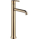Delta Trinsic Vessel Sink Brushed Gold Bathroom Faucet 1 Hole, Single Hole Bathroom Sink Faucet for Vanity, Champagne Bronze 759-CZ-DST