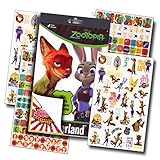Disney Zootopia Stickers - Over 295 Zootopia Movie Stickers ~ Plus Bonus Reward Sticker ~ Nick Wilde, Finnick, Judy Hopps, Mr. Big, and More!