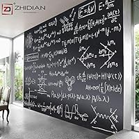 ZHIDIAN Magnetic Chalkboard Contact Paper for Wall, 48" x 36" Non-Adhesive Back Chalkboard Wallpaper, Blackboard Wall Sticker with Chalks for Home/School/Playroom