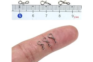 Greatfishing Fly Fishing Snaps Stainless Steel Quick Change, Fast Easy Fly Hook Snap, Combo Hook Snaps