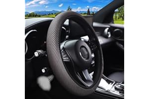 MRTIOO Breathable Stretch Elastic Steering Wheel Cover, Cool in Summer and Warm in Winter, Soft Microfiber Ice Silk Cloth Fabric, Universal 14.5-15 in, Fit Suvs, Vans, Sedans, Cars, Trucks (C-Grey)