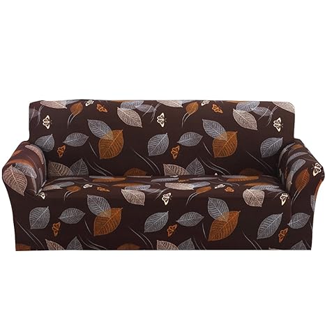 Tomtopp Printed New Cloth Art Spandex Stretch Slipcover Sofa Cover with Arm (3 Seats)