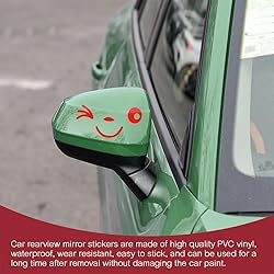 1 Pair Cute Smile Face 3D Decal Sticker for Auto