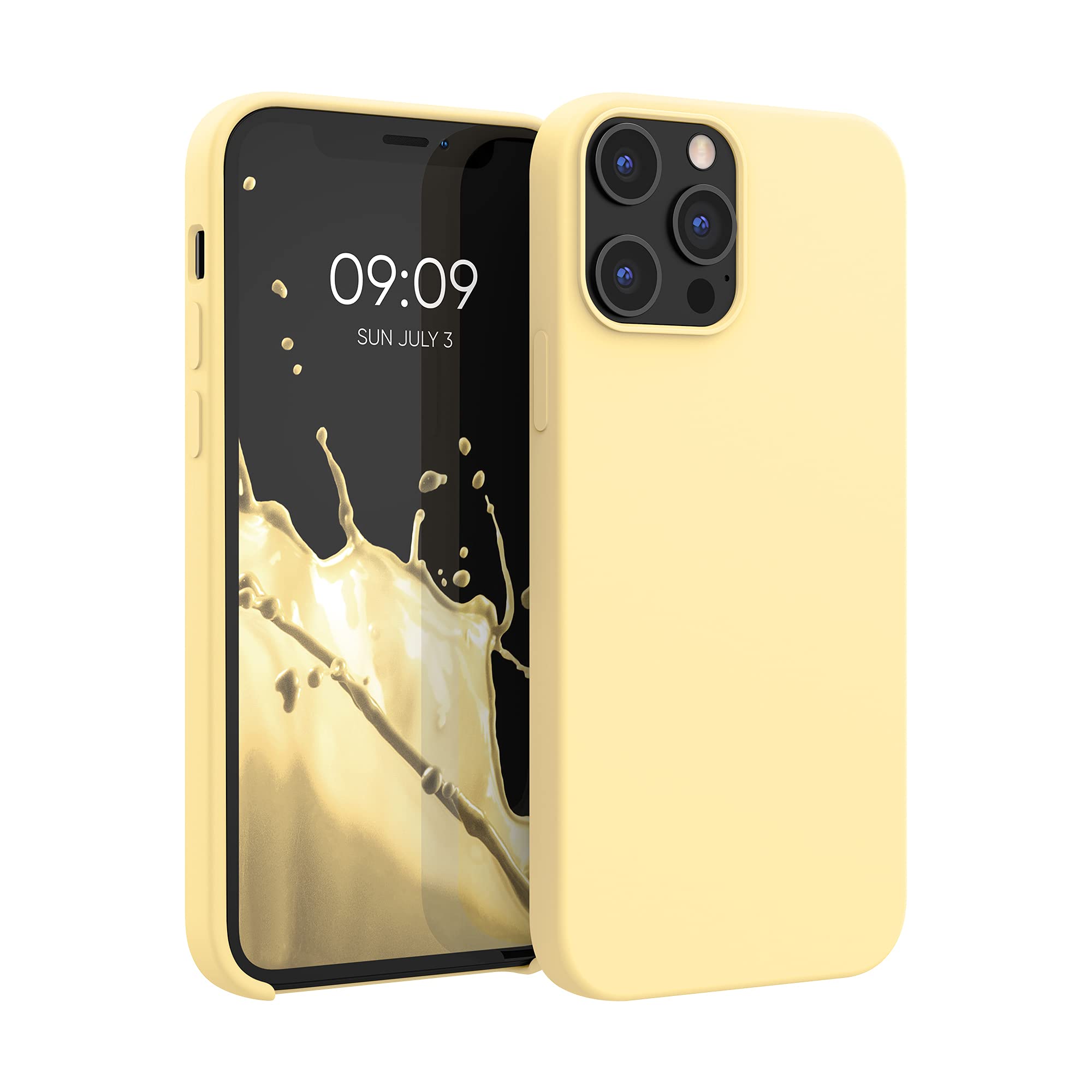 kwmobile Case Compatible with Apple iPhone 12 Pro Max Case - TPU Silicone Phone Cover with Soft Finish - Light Yellow โ image 1