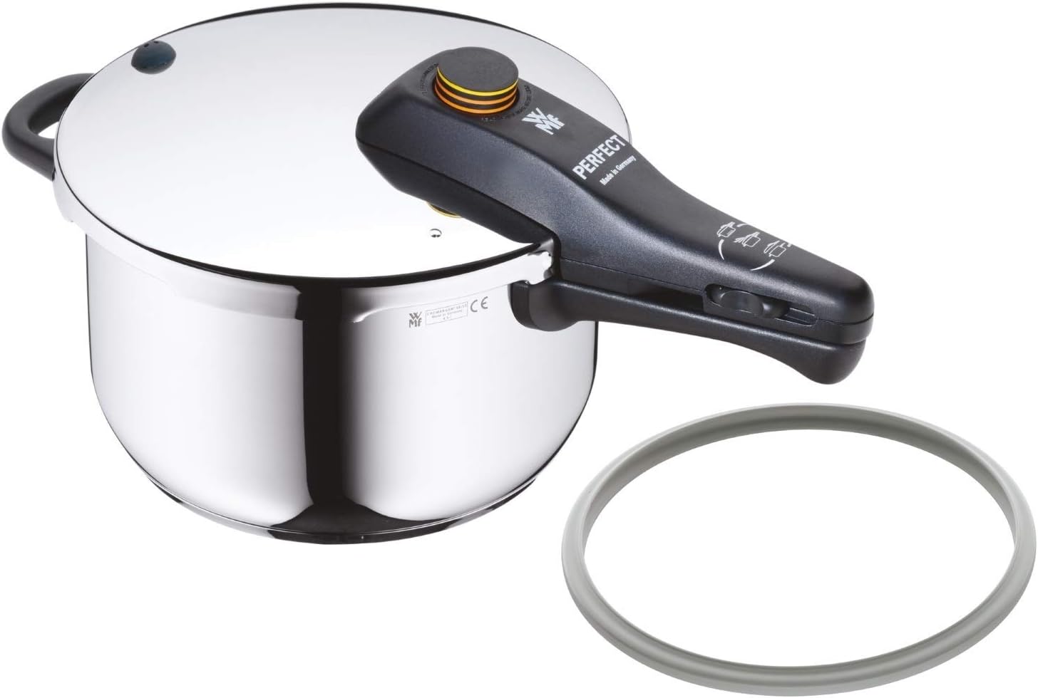 WMF Perfect Schnellkochtopf 4,5l mit gratis Dichtungsring, Schnelltopf 22 cm, Cromargan ...