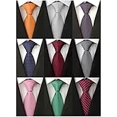 Adulove Men's Necktie Classic Silk Tie Woven Jacquard Neck Ties