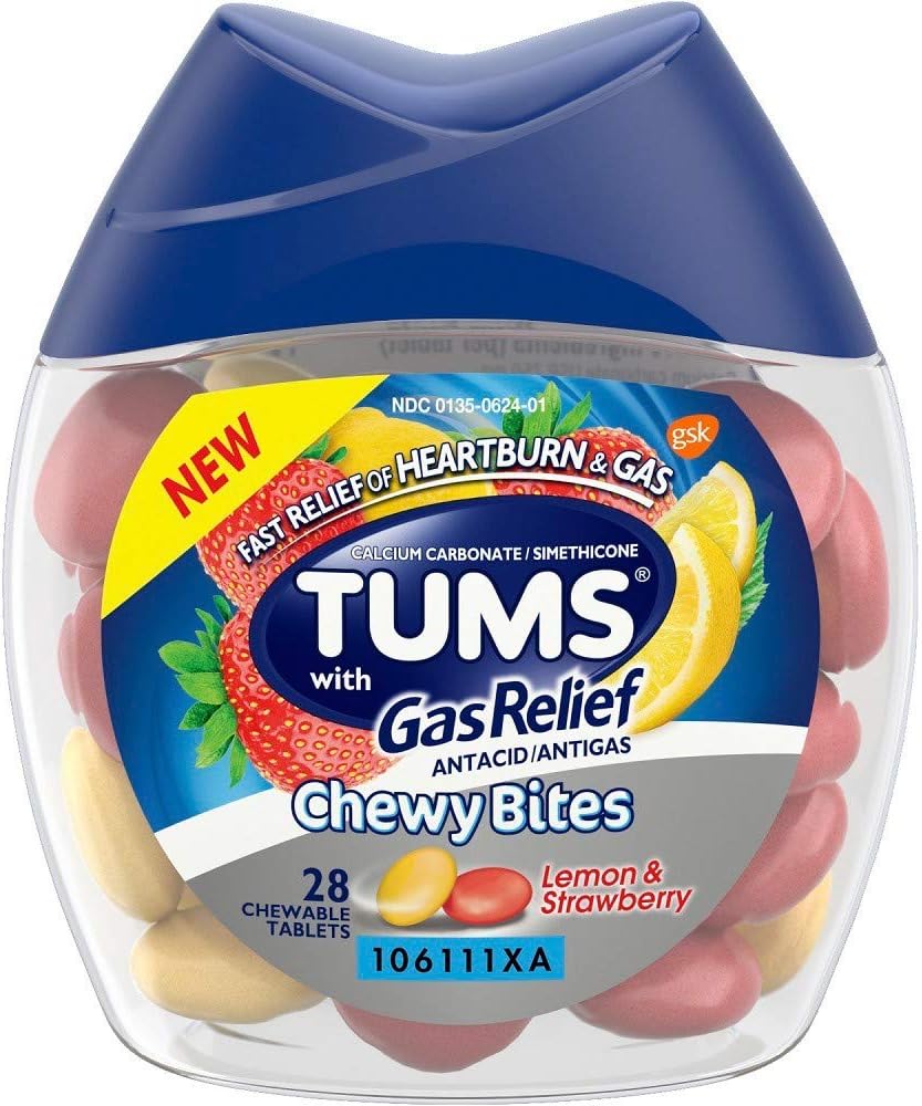 Tums Chewy Bites with Gas Relief (Pack of 12)