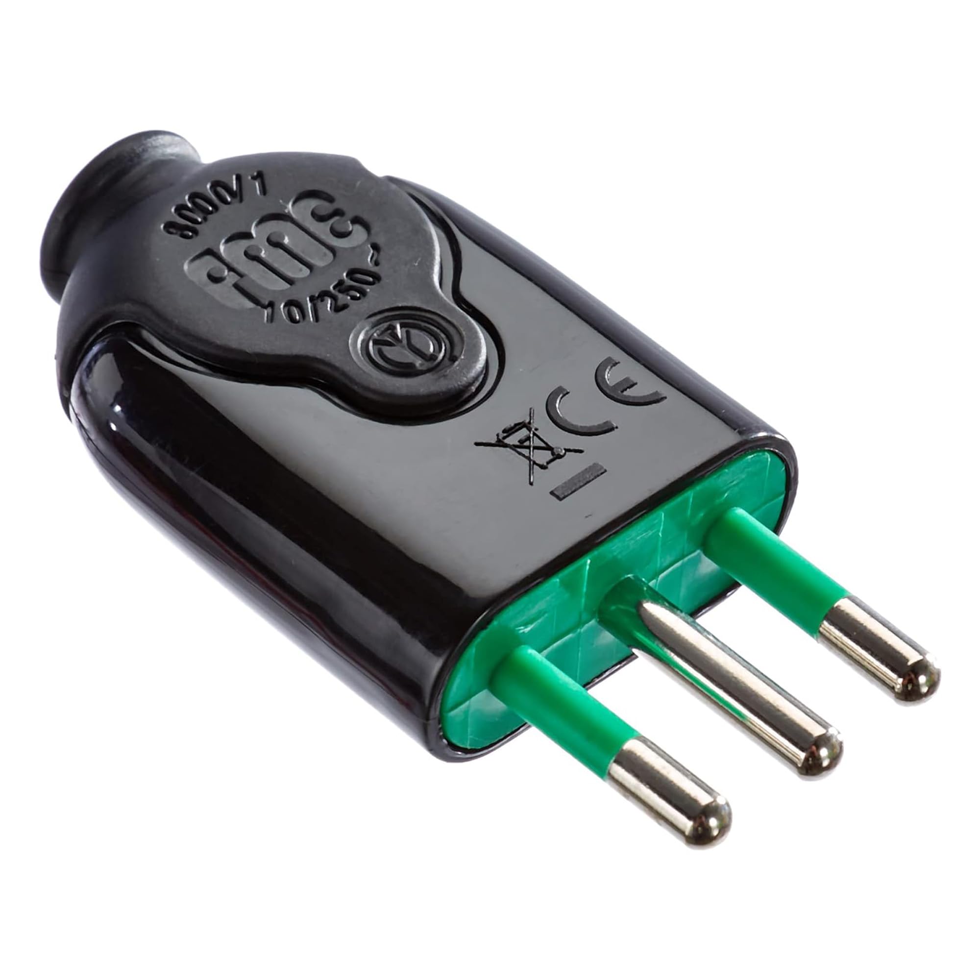 FME, Mobile Plug, Black, 2P + T 10 A, 80011