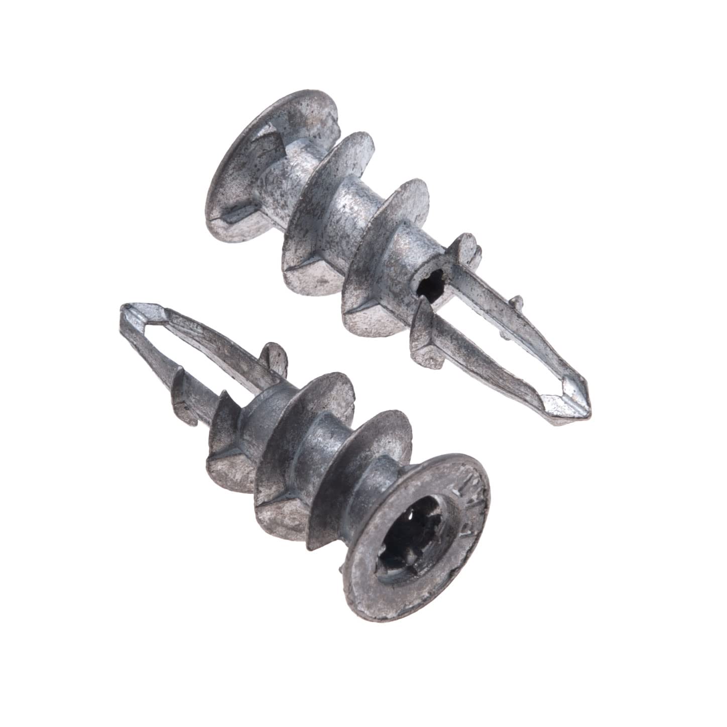 Drywall Anchors, Plasterboard Dowels 50 Pack 15mm x 29mm Alloy Plugs, Drywall Fasteners, Plaster Wall Plugs, Cavity Dowels, Aluminium Fixings - Screw in Anchors for Shelfs, Coat Hangers, Furniture