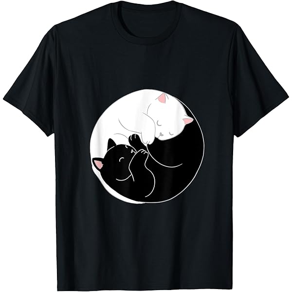 Amazon.com: Yin Yang Cats Black and White Cat Men Women Kids