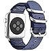 VIGOSS Band for 44mm Apple Watch Bands 42mm, Woven Nylon NATO iWatch Bands Soft Replacement Strap with Metal Ring Buckle Bracelet for Apple Watch Series 4 3 2 1 Sport (Navy Blue,42mm/44mm)