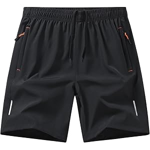 Beach Shorts for Men 2026 Swim Trunks Quick Dry Athletic Running Shorts Drawstring Summer Gym Short with Zipper Pocket
