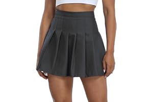 TIVIFOX Pleated Skirts for Women Tennis Skirt with Shorts High Waisted Mini Skirt Athletic Golf Skirts Uniform Cheer Dress