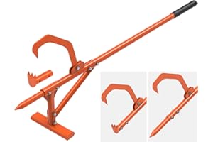 Dolibest 52‘’ Heavy-Duty Steel Timberjack Log Lifter, Multifunctional Log Handler with Claw & Adjustable Cant Hook, Logging T
