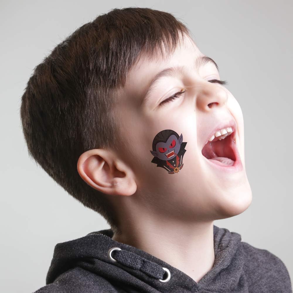 ArtCreativity Halloween Temporary Tattoos for Kids - Pack of 144 - 2 Inch Non-Toxic Tats Stickers for Boys and Girls, Best for Halloween Party Favors, Treats, Décor, Goodie Bags - 6 Assorted Designs - Designs may vary: Toys & Games