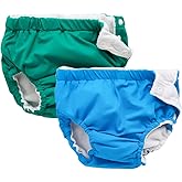 IIjnUhb Swim Diapers Baby Reusable 2 Pack,Washable Pants for 0-3 Years Boys Girls Swimming Lesson Shower Gifts