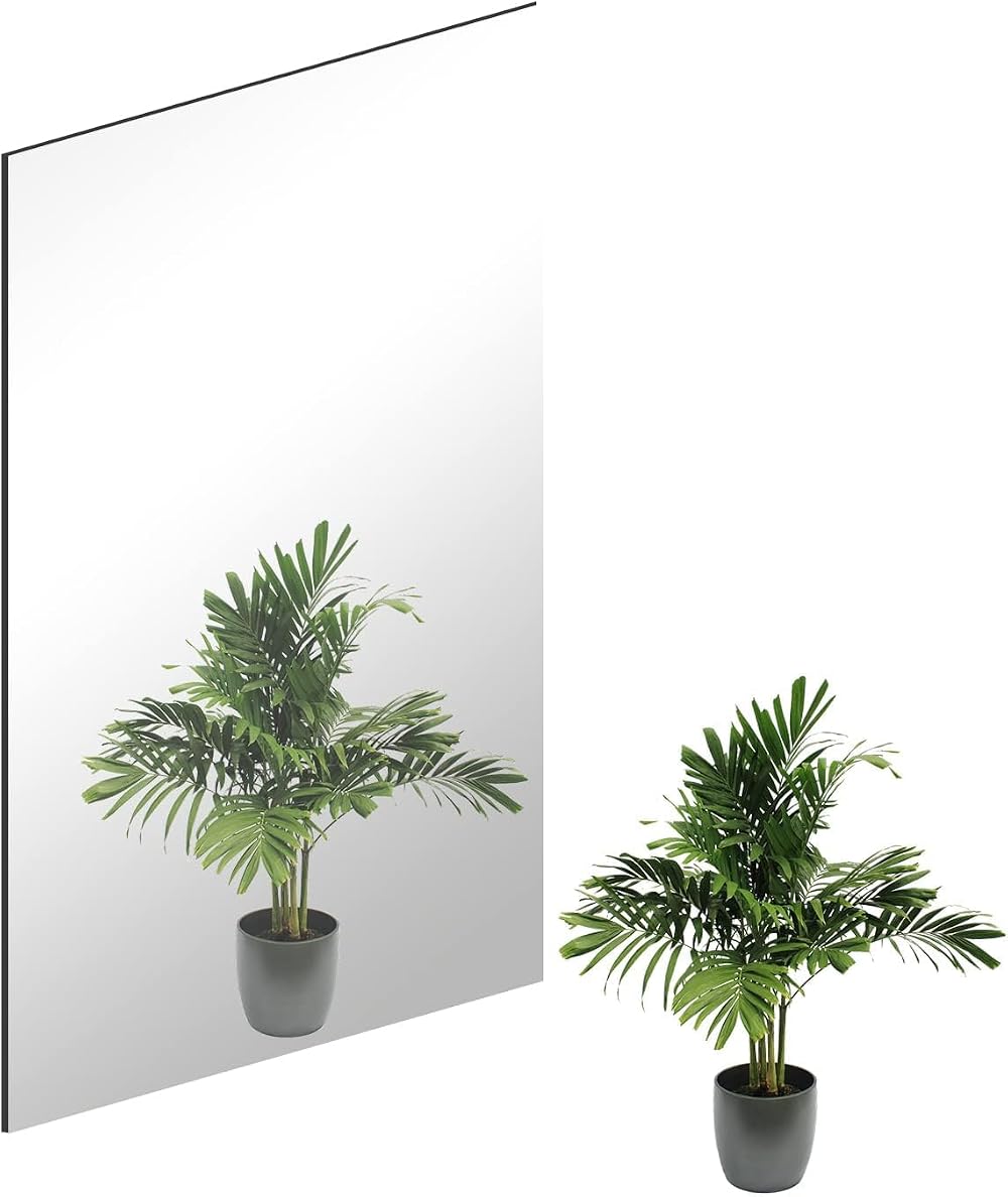 TSKDKIT HD Wall Mirror 40x30cm Self Adhesive Frameless Bathroom Decor