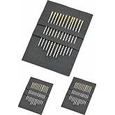 24 Pcs Silver Self Threading Needles,Easy Threading Needles Handmade Sewing Embroidery Needle Accessories,Essential Good Helper,Hand Sewing Needles